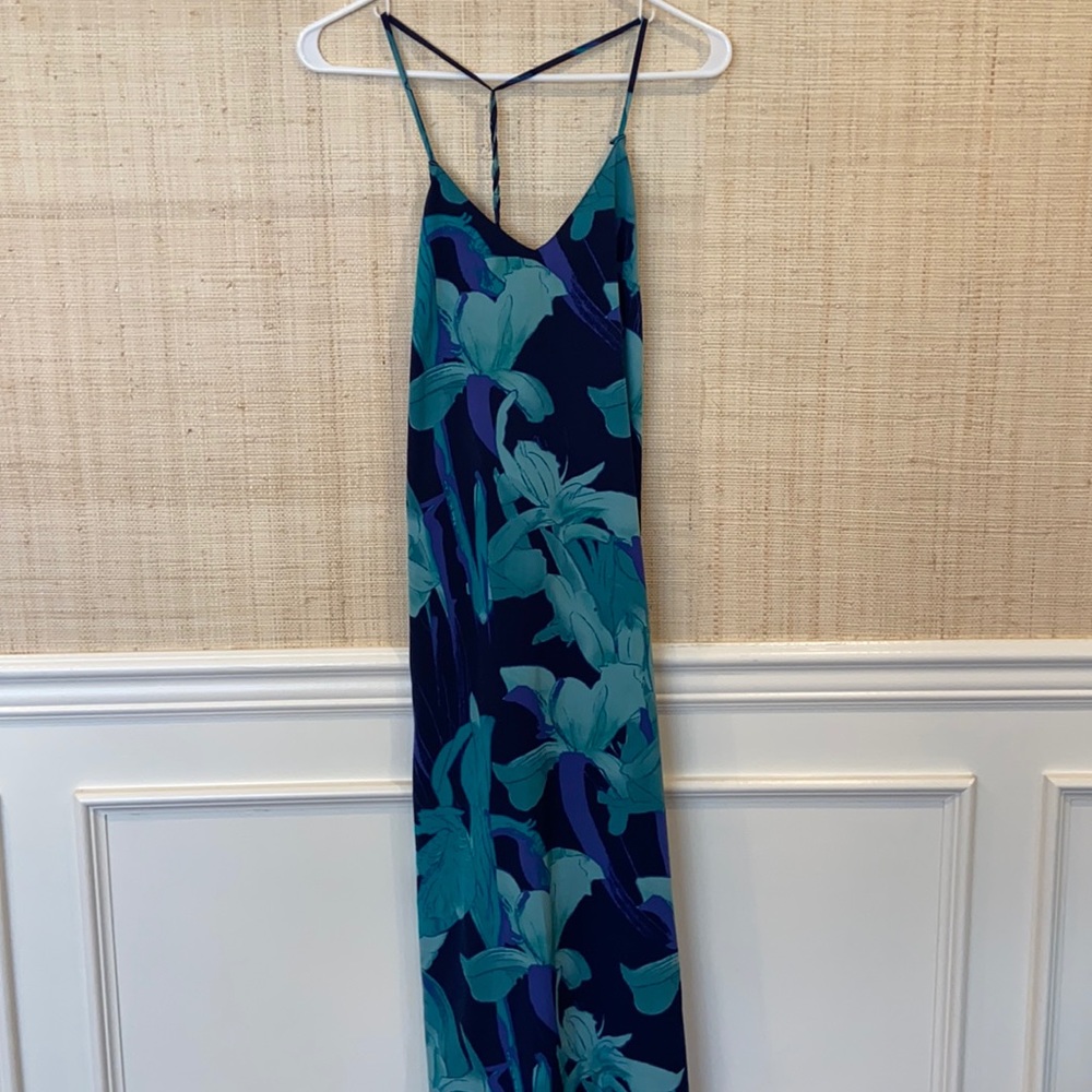 Loft Floral Midi Dress, Size XS